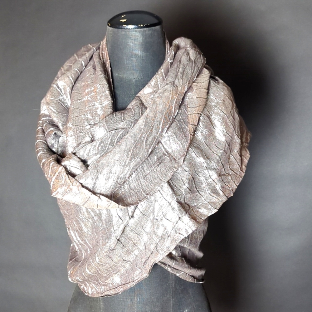 Metallica Silver Fringe Wrap Scarf